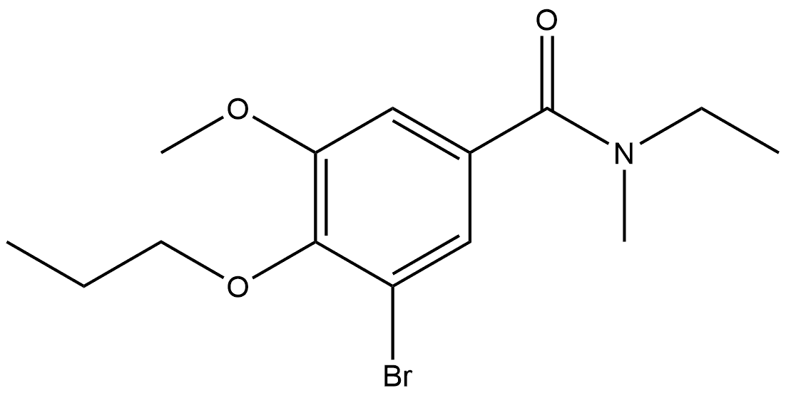 3-Bromo-N-ethyl-5-methoxy-N-methyl-4-propoxybenzamide Structure