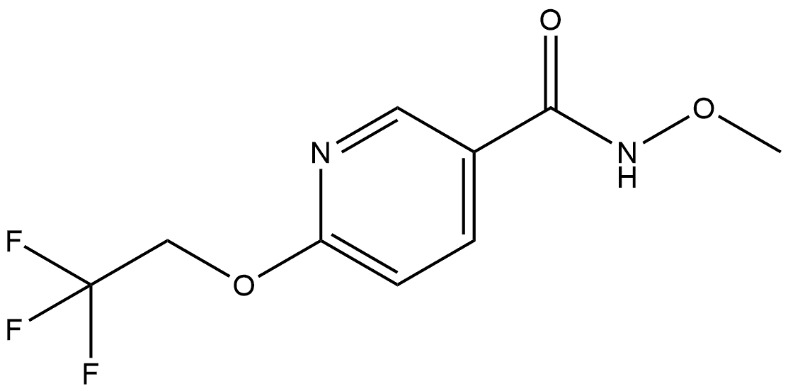 N-Methoxy-6-(2,2,2-trifluoroethoxy)-3-pyridinecarboxamide Struktur