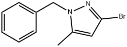 3-Bromo-5-methyl-1-(phenylmethyl)-1H-pyrazole Struktur