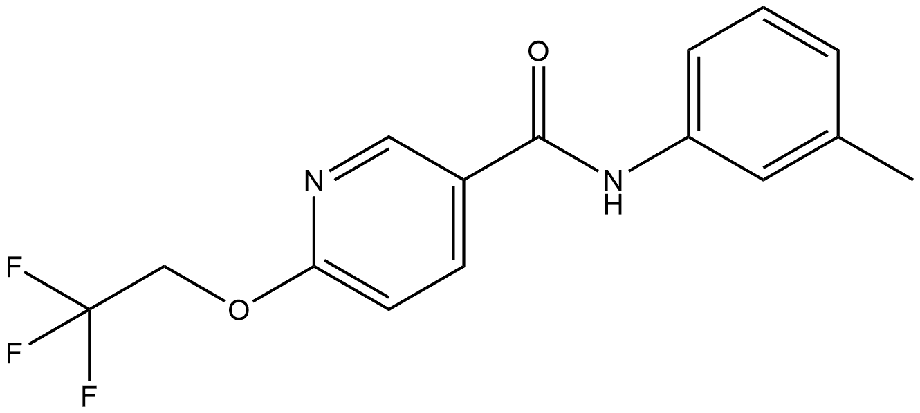 N-(3-Methylphenyl)-6-(2,2,2-trifluoroethoxy)-3-pyridinecarboxamide Structure