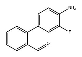 [1,1'-Biphenyl]-2-carboxaldehyde, 4'-amino-3'-fluoro- Structure