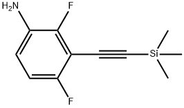 2,4-Difluoro-3-[2-(trimethylsilyl)ethynyl]benzenamine Struktur