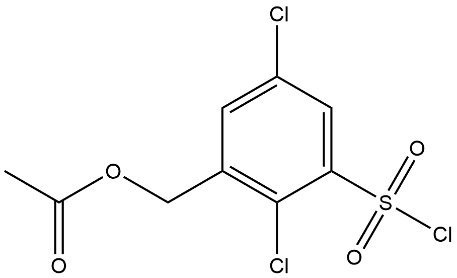 3-[(Acetyloxy)methyl]-2,5-dichlorobenzenesulfonyl chloride Struktur