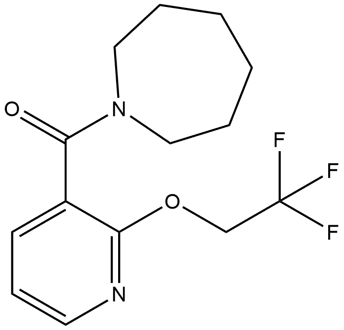 (Hexahydro-1H-azepin-1-yl)[2-(2,2,2-trifluoroethoxy)-3-pyridinyl]methanone Structure