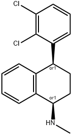 1-Naphthalenamine, 4-(2,3-dichlorophenyl)-1,2,3,4-tetrahydro-N-methyl-, (1R,4S)-rel- Structure