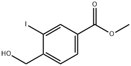 Benzoic acid, 4-(hydroxymethyl)-3-iodo-, methyl ester Struktur