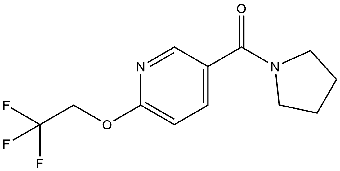 1-Pyrrolidinyl[6-(2,2,2-trifluoroethoxy)-3-pyridinyl]methanone Struktur