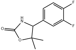 2-Oxazolidinone, 4-(3,4-difluorophenyl)-5,5-dimethyl- Struktur