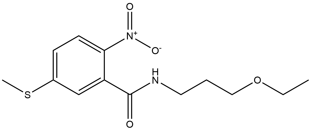 N-(3-ethoxypropyl)-5-(methylthio)-2-nitrobenzamide|