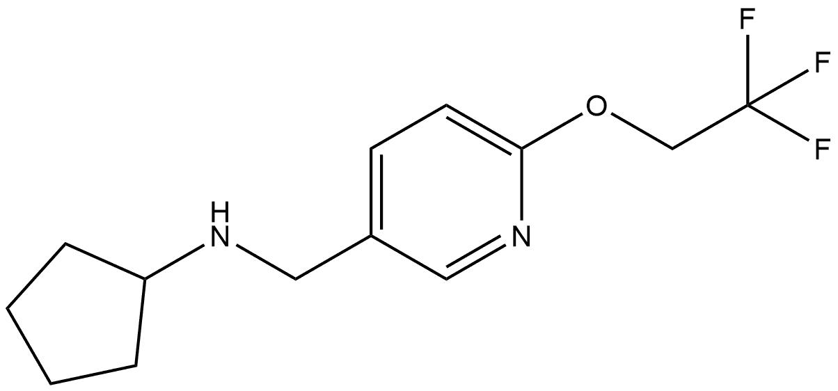 N-Cyclopentyl-6-(2,2,2-trifluoroethoxy)-3-pyridinemethanamine Structure