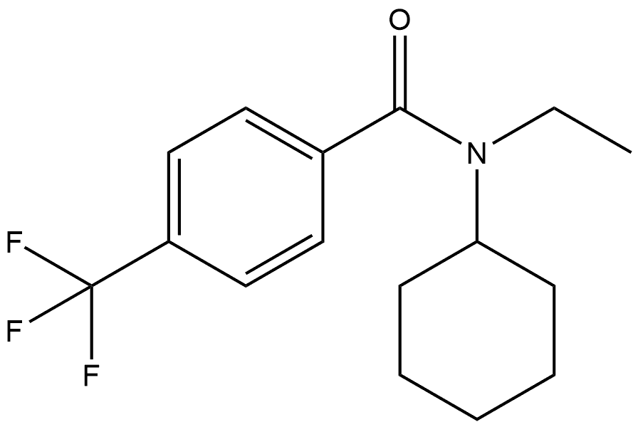 N-Cyclohexyl-N-ethyl-4-(trifluoromethyl)benzamide 结构式
