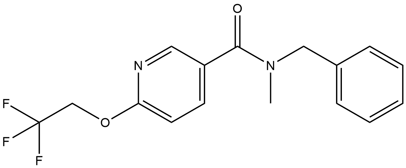 N-Methyl-N-(phenylmethyl)-6-(2,2,2-trifluoroethoxy)-3-pyridinecarboxamide Structure