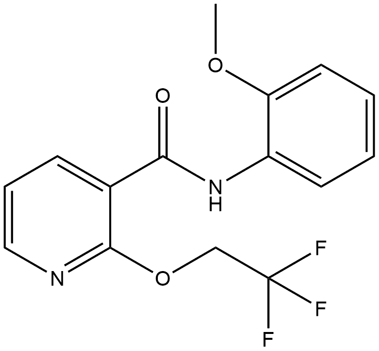 N-(2-Methoxyphenyl)-2-(2,2,2-trifluoroethoxy)-3-pyridinecarboxamide Structure