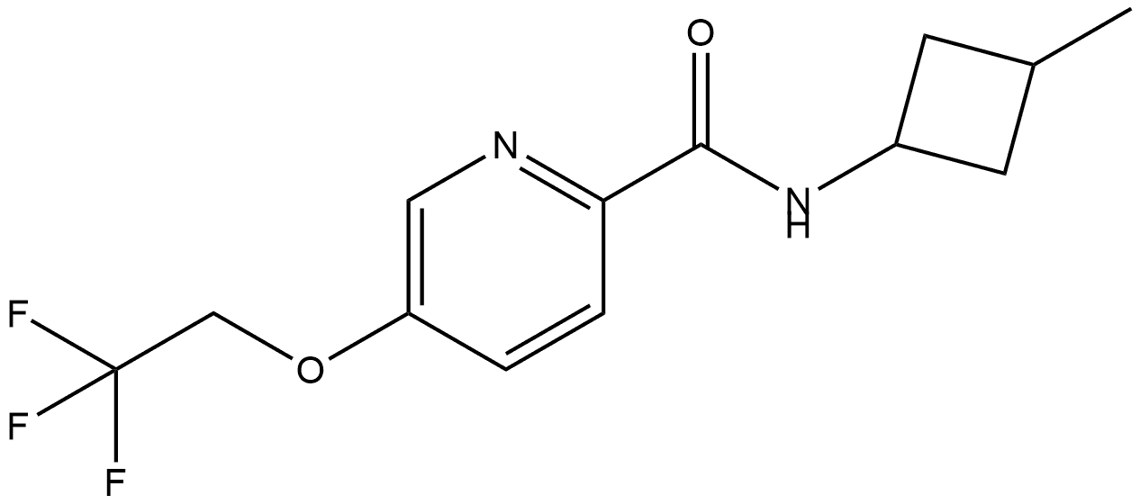 N-(3-Methylcyclobutyl)-5-(2,2,2-trifluoroethoxy)-2-pyridinecarboxamide,2186215-91-6,结构式