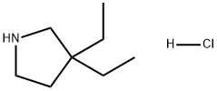 Pyrrolidine, 3,3-diethyl-, hydrochloride (1:1) Structure