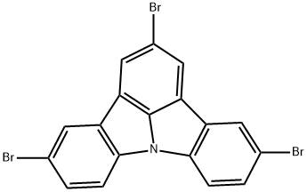 Indolo[3,2,1-jk]carbazole, 2,5,11-tribromo- Structure