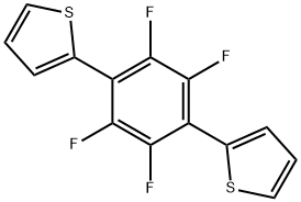 Thiophene, 2,2'-(2,3,5,6-tetrafluoro-1,4-phenylene)bis- 化学構造式