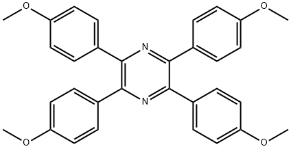 Pyrazine, 2,3,5,6-tetrakis(4-methoxyphenyl)- Struktur