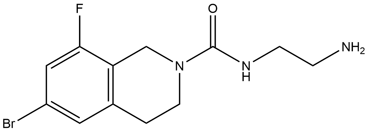 N-(2-Aminoethyl)-6-bromo-8-fluoro-3,4-dihydro-2(1H)-isoquinolinecarboxamide,2189100-32-9,结构式