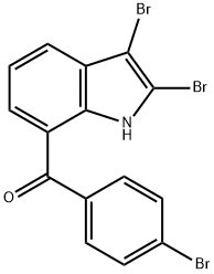 Methanone, (4-bromophenyl)(2,3-dibromo-1H-indol-7-yl)- Struktur