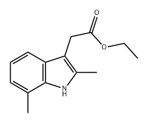 1H-Indole-3-acetic acid, 2,7-dimethyl-, ethyl ester,21909-48-8,结构式