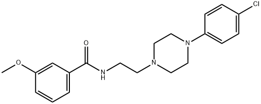 Benzamide, N-[2-[4-(4-chlorophenyl)-1-piperazinyl]ethyl]-3-methoxy- Structure