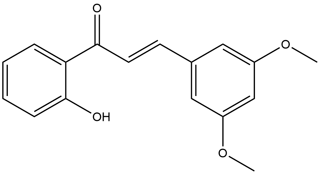 (2E)-3-(3,5-Dimethoxyphenyl)-1-(2-hydroxyphenyl)-2-propen-1-one 结构式