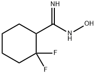2,2-difluoro-N''-hydroxycyclohexane-1-carboximidamide Structure