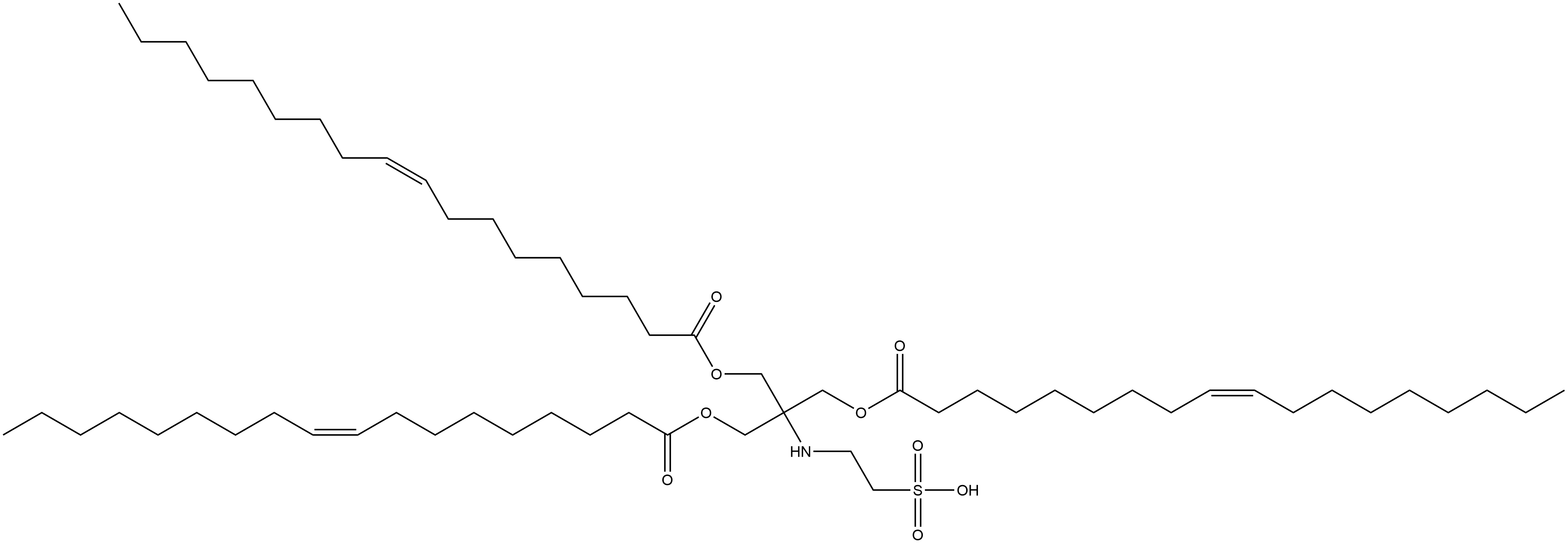 1,1′-[2-[[[(9Z)-1-Oxo-9-octadecen-1-yl]oxy]methyl]-2-[(2-sulfoethyl)amino]-1,3-propanediyl] di-(9Z)-9-octadecenoate Struktur
