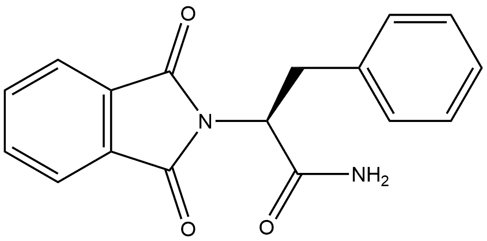 2H-Isoindole-2-acetamide, 1,3-dihydro-1,3-dioxo-α-(phenylmethyl)-, (αS)- Struktur