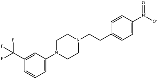 Piperazine, 1-[2-(4-nitrophenyl)ethyl]-4-[3-(trifluoromethyl)phenyl]- Struktur