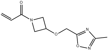 1-[3-[(3-Methyl-1,2,4-oxadiazol-5-yl)methoxy]-1-azetidinyl]-2-propen-1-one 化学構造式