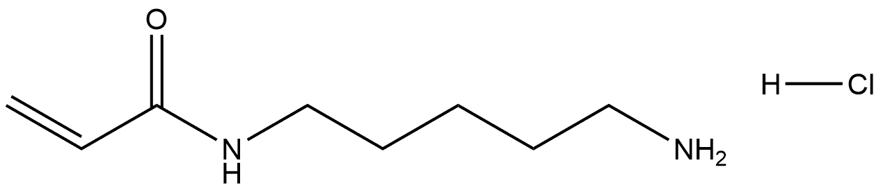 2-Propenamide, N-(5-aminopentyl)-, hydrochloride (1:1) 化学構造式