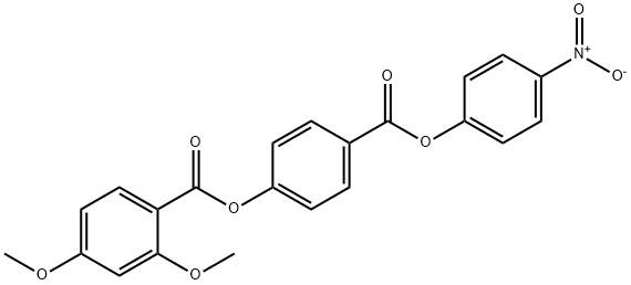 Benzoic acid, 2,4-dimethoxy-, 4-[(4-nitrophenoxy)carbonyl]phenyl ester Struktur