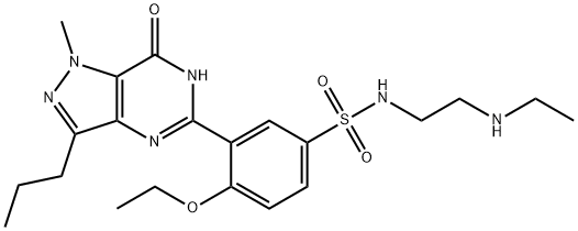 Benzenesulfonamide, 3-(6,7-dihydro-1-methyl-7-oxo-3-propyl-1H-pyrazolo[4,3-d]pyrimidin-5-yl)-4-ethoxy-N-[2-(ethylamino)ethyl]- Structure