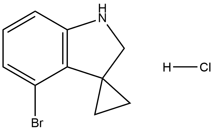 4'-bromospiro[cyclopropane-1,3'-indoline] hydrochloride Structure