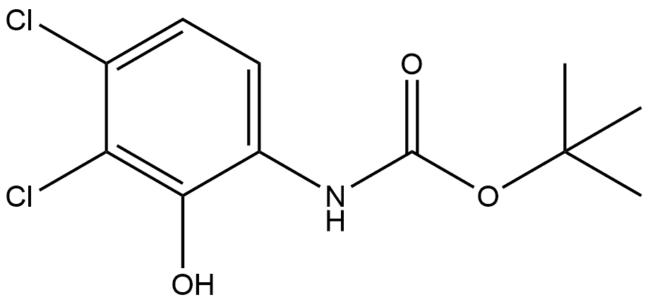 (3,4-二氯-2-羟基苯基)氨基甲酸叔丁酯, 2197160-25-9, 结构式