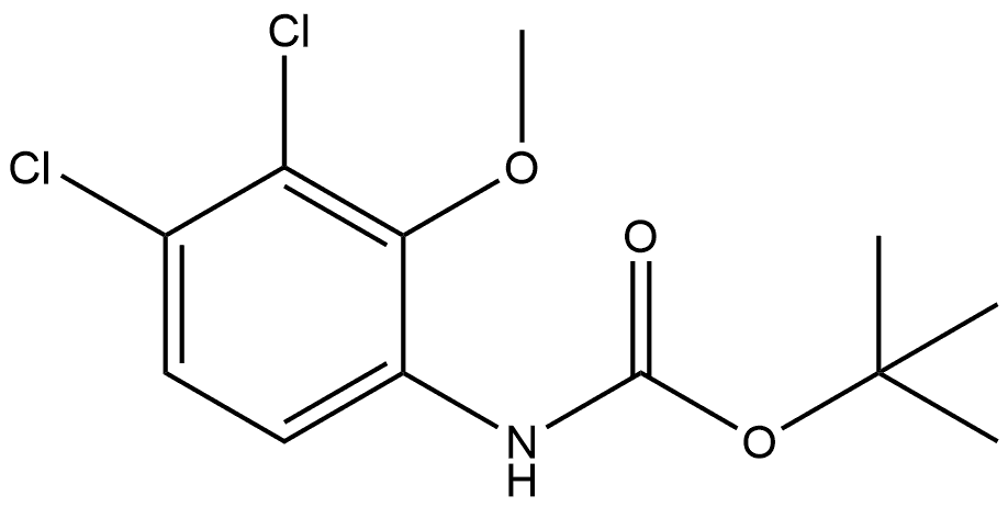 tert-Butyl (3,4-dichloro-2-methoxyphenyl)carbamate Structure