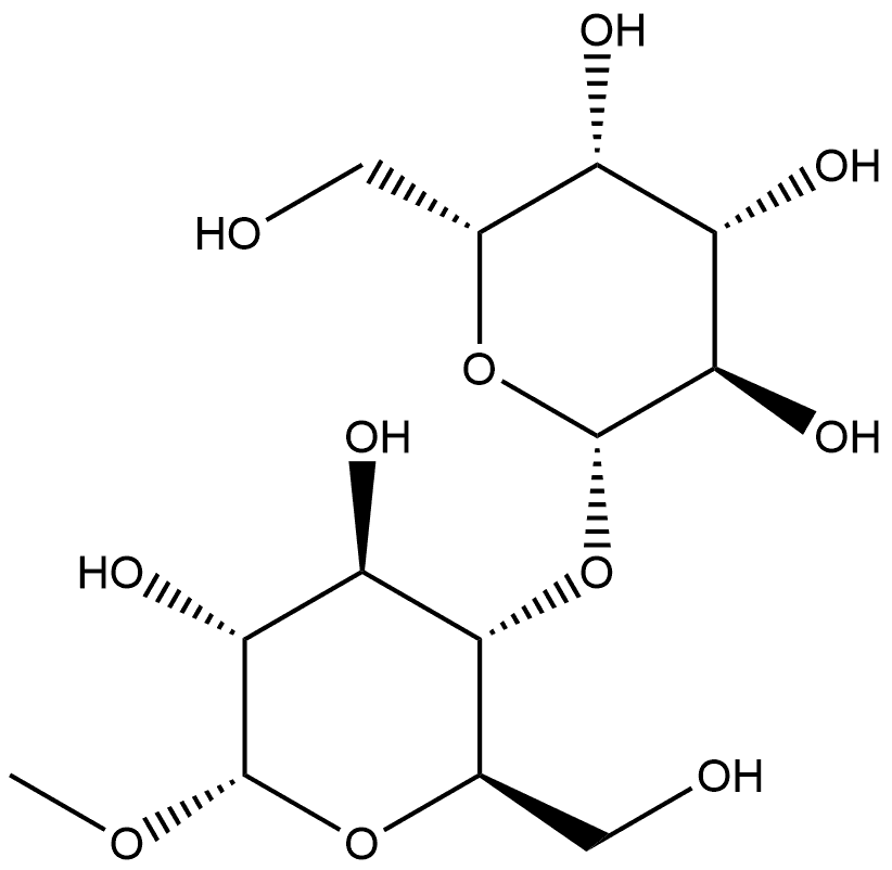 Methyl α-D-lactoside Struktur