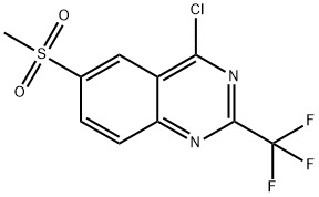 4-Chloro-6-(methylsulfonyl)-2-(trifluoromethyl)quinazoline Struktur