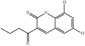3-Butanoyl-6,8-dichloro-2H-chromen-2-one 结构式