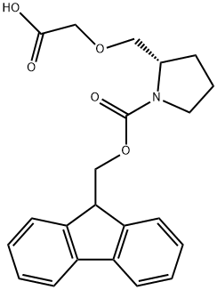 1-Pyrrolidinecarboxylic acid, 2-[(carboxymethoxy)methyl]-, 1-(9H-fluoren-9-ylmethyl) ester, (2S)- Structure