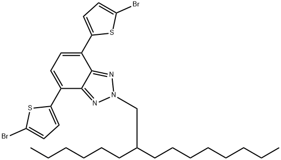 4,7-bis(5-bromothiophen-2-yl)-2-(2-hexyldecyl)benzotriazole Structure