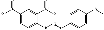 Benzaldehyde, 4-(methylthio)-, 2-(2,4-dinitrophenyl)hydrazone 结构式
