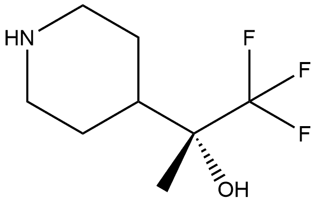 (R)-1,1,1-trifluoro-2-(piperidin-4-yl)propan-2-ol 结构式