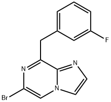 6-溴-8-(3-氟苄基)咪唑并[1,2-A]吡嗪, 2201049-54-7, 结构式