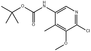 Carbamic acid, N-(6-chloro-5-methoxy-4-methyl-3-pyridinyl)-, 1,1-dimethylethyl ester Struktur