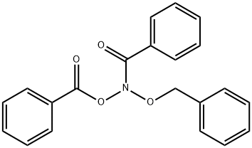 Benzoic acid, benzoyl(phenylmethoxy)azanyl ester 化学構造式