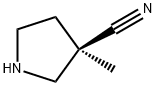 3-Pyrrolidinecarbonitrile, 3-methyl-, (3R)- Struktur