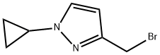 1H-Pyrazole, 3-(bromomethyl)-1-cyclopropyl- Struktur